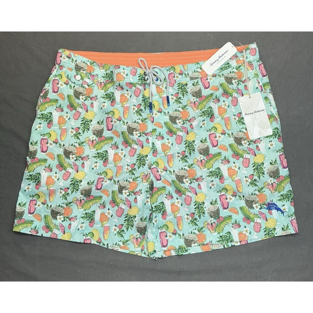 TOMMY BAHAMA Rialto HAPPY HOUR 6" Swim Trunks XXL, 2XL NWT